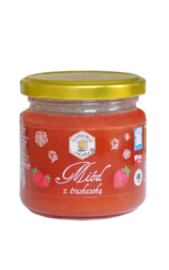 Miód z truskawką liofilizowaną 250g